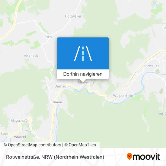 Rotweinstraße Karte