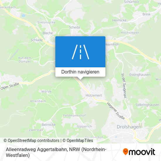 Alleenradweg Aggertalbahn Karte