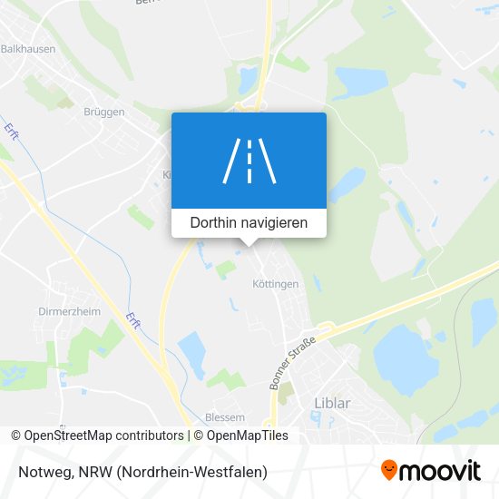 Notweg Karte