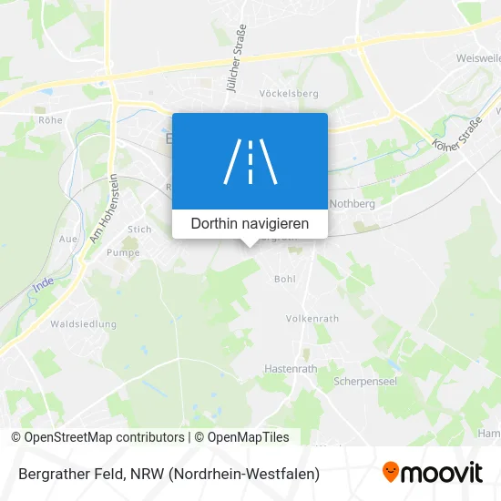 Bergrather Feld Karte