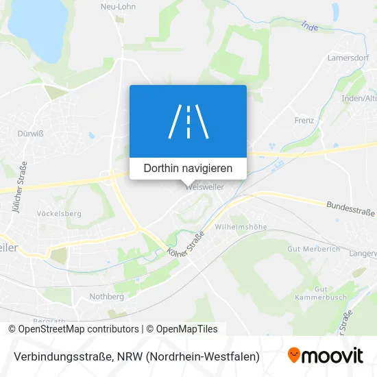 Verbindungsstraße Karte