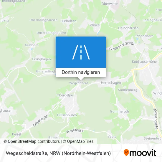 Wegescheidstraße Karte