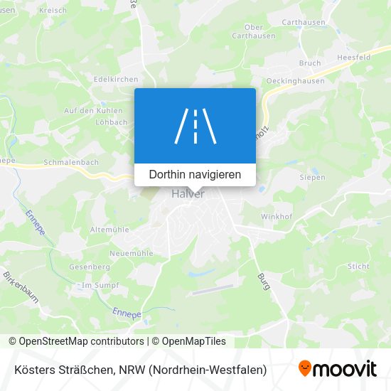 Kösters Sträßchen Karte