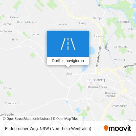 Endebrucher Weg Karte