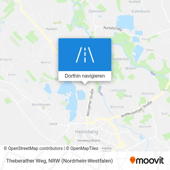 Theberather Weg Karte