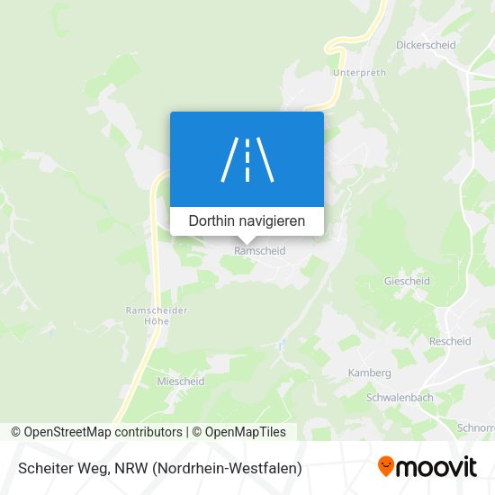 Scheiter Weg Karte