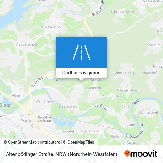 Altenbödinger Straße Karte