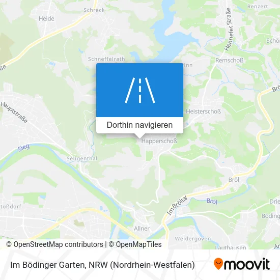 Im Bödinger Garten Karte