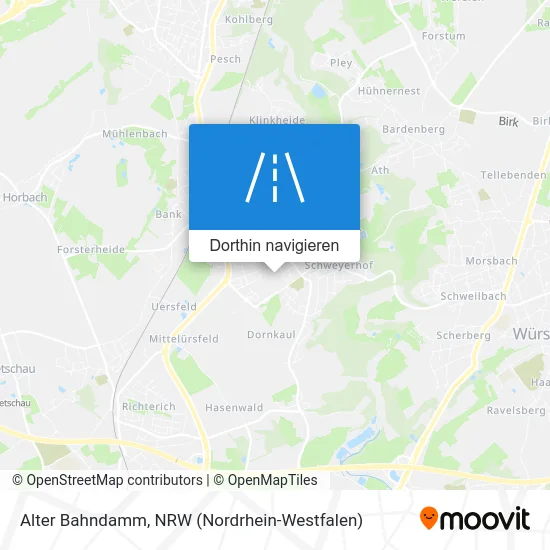 Alter Bahndamm Karte