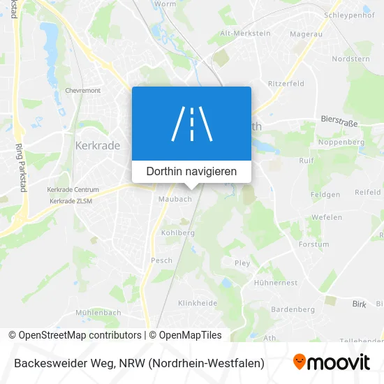 Backesweider Weg Karte