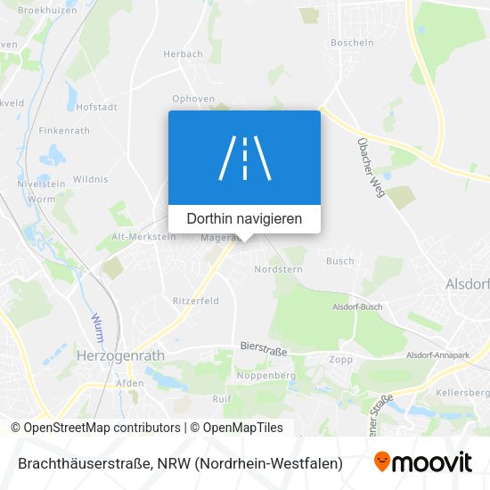 Brachthäuserstraße Karte