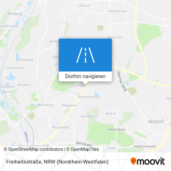 Freiheitsstraße Karte