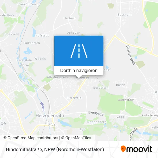 Hindemithstraße Karte