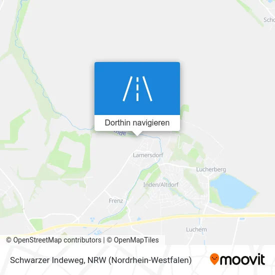 Schwarzer Indeweg Karte