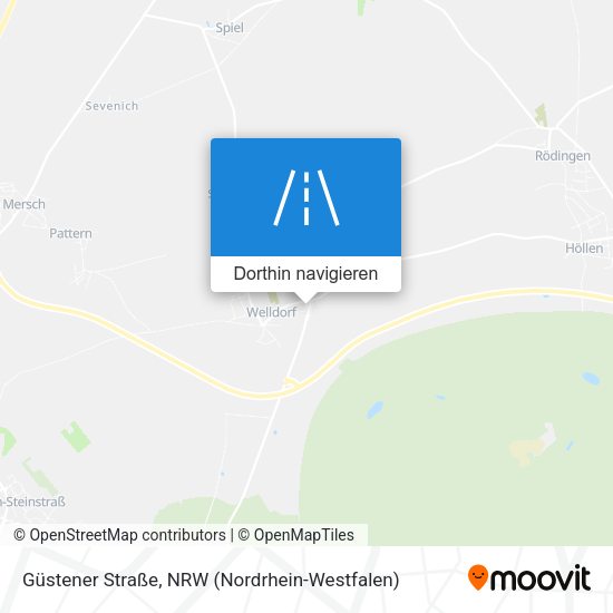Güstener Straße Karte