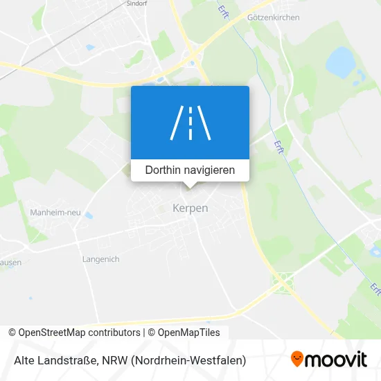 Alte Landstraße Karte