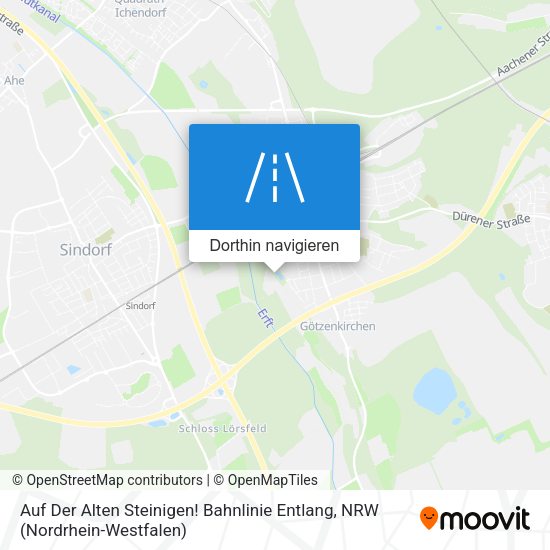 Auf Der Alten Steinigen! Bahnlinie Entlang Karte
