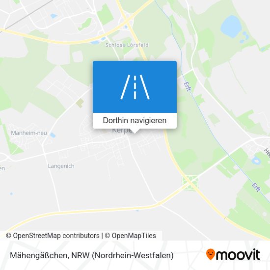 Mähengäßchen Karte