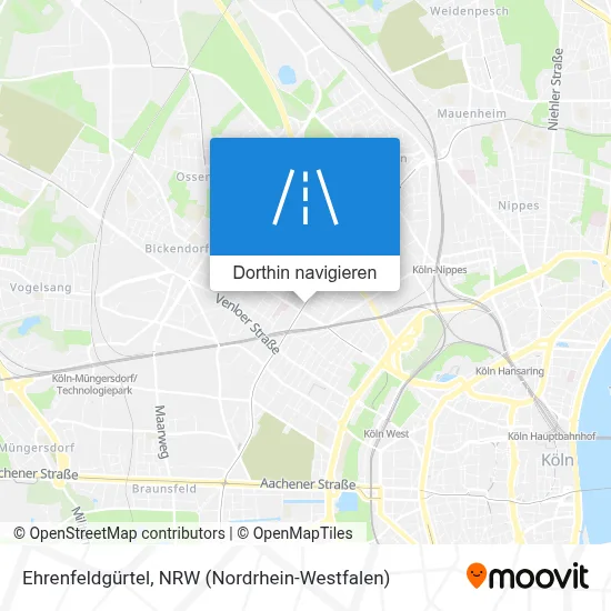 Ehrenfeldgürtel Karte