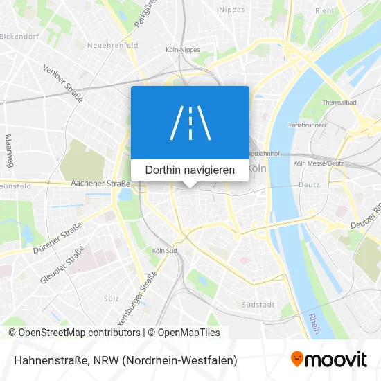 Hahnenstraße Karte