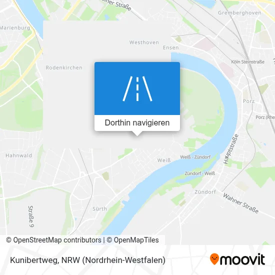 Kunibertweg Karte