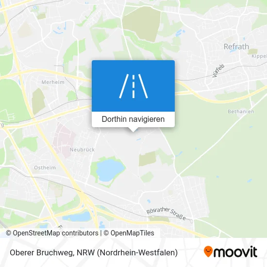 Oberer Bruchweg Karte