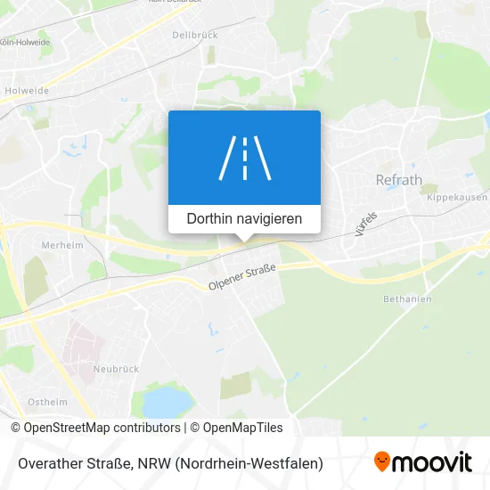 Overather Straße Karte