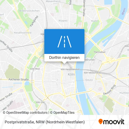 Postprivatstraße Karte