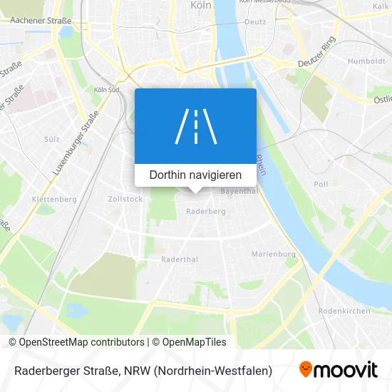 Raderberger Straße Karte