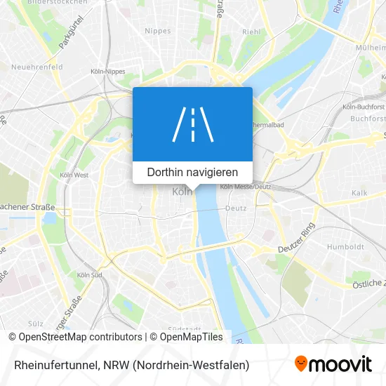 Rheinufertunnel Karte