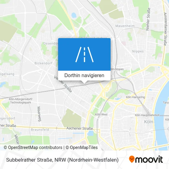 Subbelrather Straße Karte