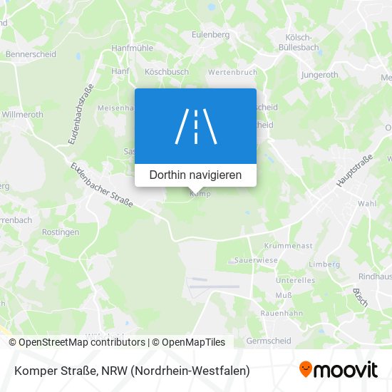 Komper Straße Karte