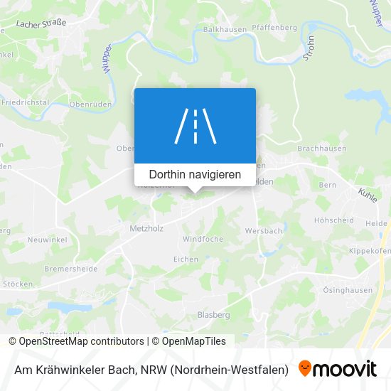 Am Krähwinkeler Bach Karte