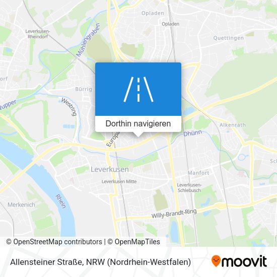 Allensteiner Straße Karte