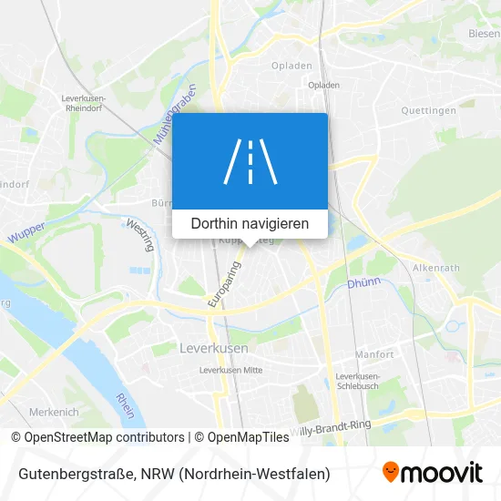 Gutenbergstraße Karte