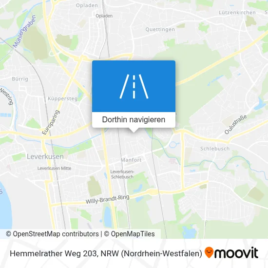 Hemmelrather Weg 203 Karte