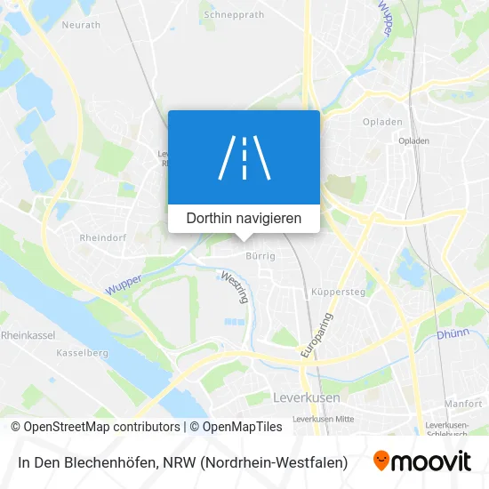 In Den Blechenhöfen Karte