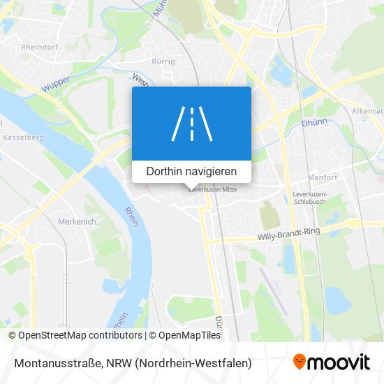 Montanusstraße Karte
