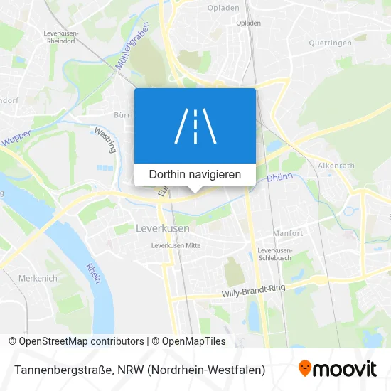 Tannenbergstraße Karte