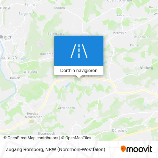 Zugang Romberg Karte