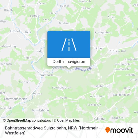 Bahntrassenradweg Sülztalbahn Karte