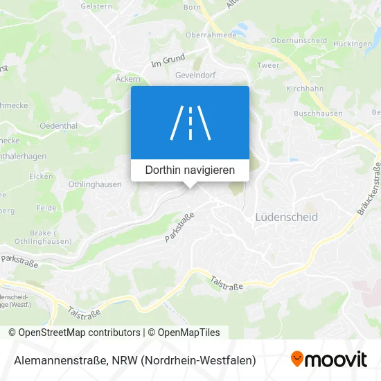 Alemannenstraße Karte