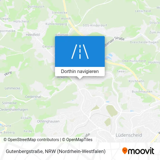 Gutenbergstraße Karte