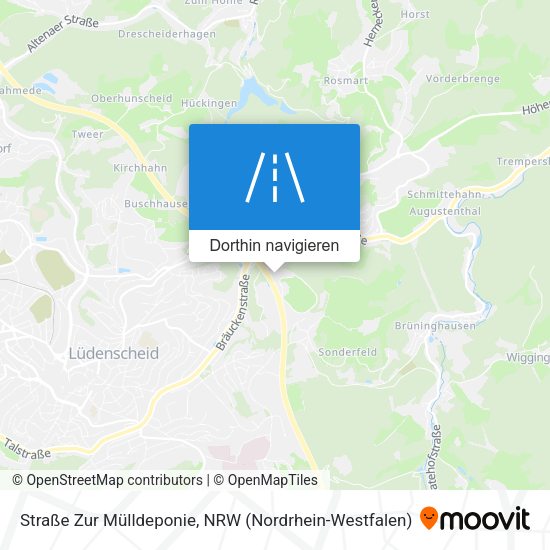 Straße Zur Mülldeponie Karte
