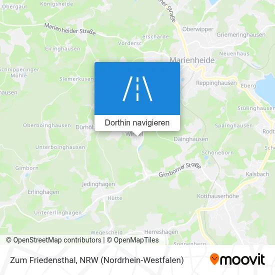 Zum Friedensthal Karte