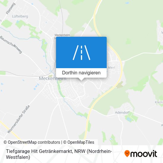 Tiefgarage Hit Getränkemarkt Karte