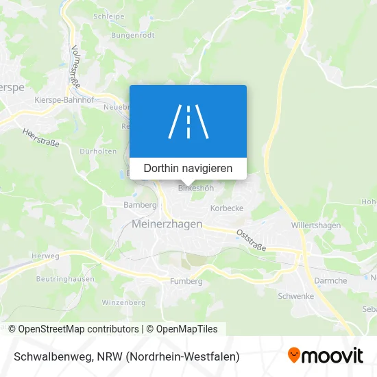 Schwalbenweg Karte