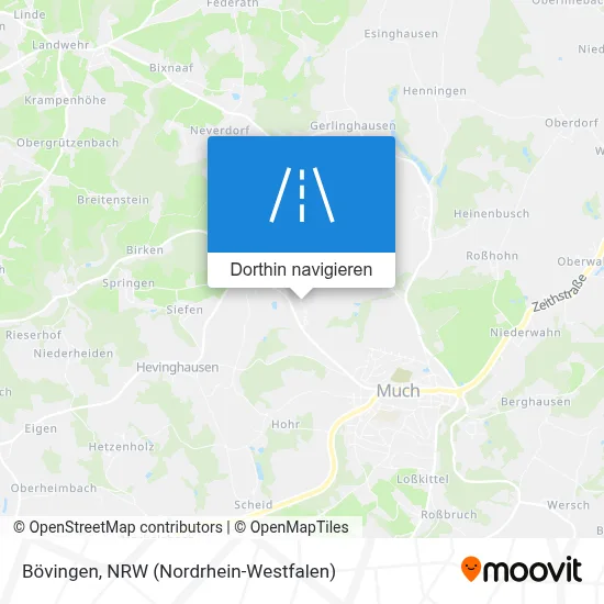 Bövingen Karte