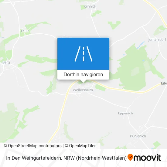 In Den Weingartsfeldern Karte