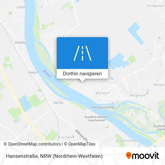 Hansenstraße Karte